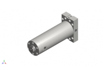 Hydraulic cylinder with external guidance