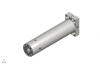 Hydraulic cylinder with external guidance